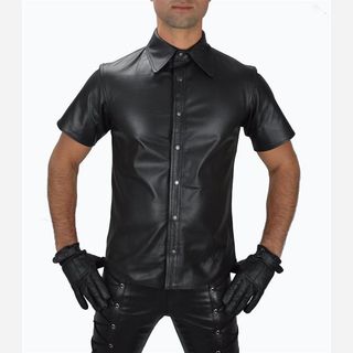 mens pure leather shirt